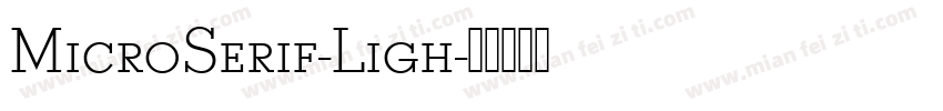 MicroSerif-Ligh字体转换