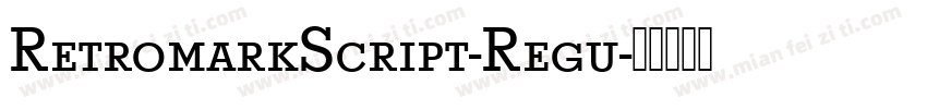 RetromarkScript-Regu字体转换