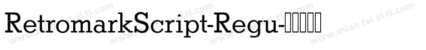 RetromarkScript-Regu字体转换