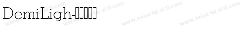 DemiLigh字体转换