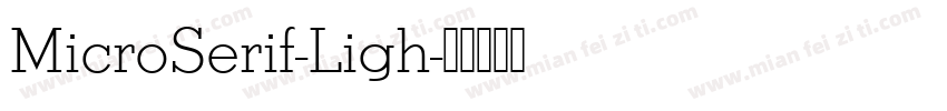 MicroSerif-Ligh字体转换