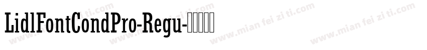 LidlFontCondPro-Regu字体转换