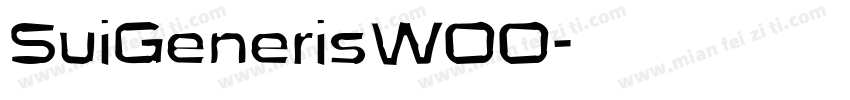 SuiGenerisW00字体转换
