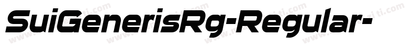 SuiGenerisRg-Regular字体转换
