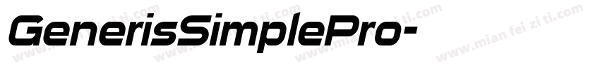 GenerisSimplePro字体转换