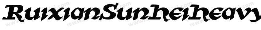 RuixianSunHeiHeavy字体转换