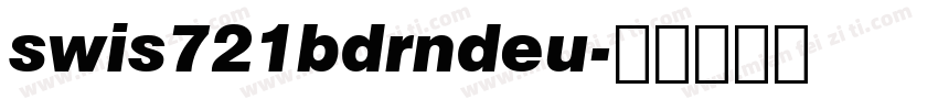 swis721bdrndeu字体转换