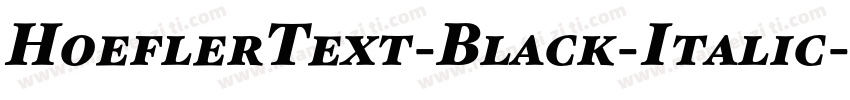 HoeflerText-Black-Italic字体转换