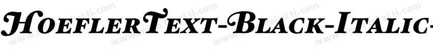HoeflerText-Black-Italic字体转换