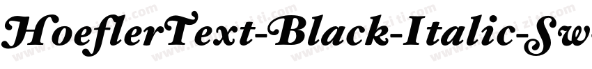 HoeflerText-Black-Italic-Sw-SC字体转换