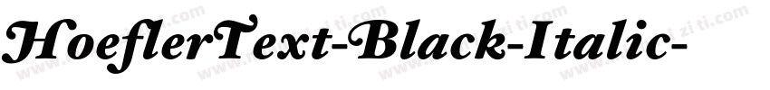 HoeflerText-Black-Italic字体转换