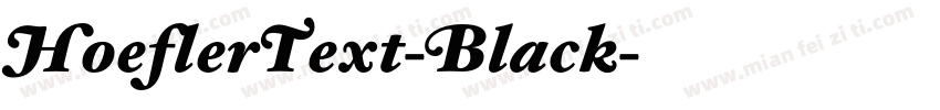 HoeflerText-Black字体转换