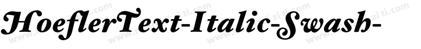 HoeflerText-Italic-Swash字体转换