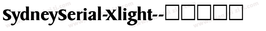SydneySerial-Xlight-字体转换