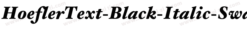 HoeflerText-Black-Italic-Swash字体转换