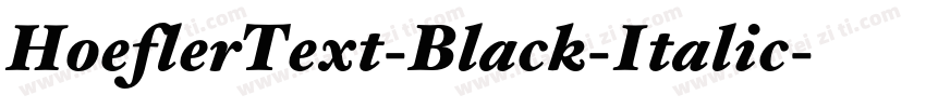 HoeflerText-Black-Italic字体转换