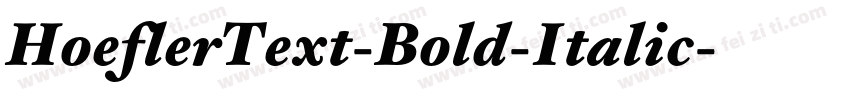 HoeflerText-Bold-Italic字体转换