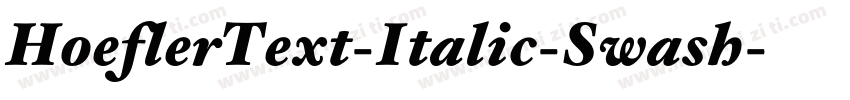 HoeflerText-Italic-Swash字体转换