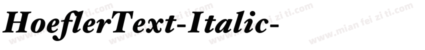 HoeflerText-Italic字体转换