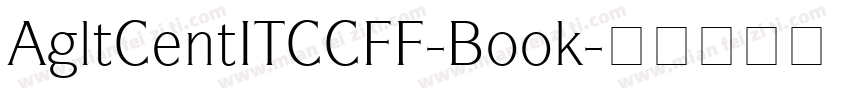 AgltCentITCCFF-Book字体转换