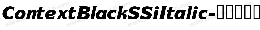 ContextBlackSSiItalic字体转换