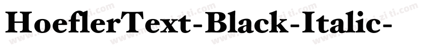 HoeflerText-Black-Italic字体转换