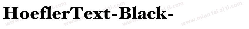 HoeflerText-Black字体转换