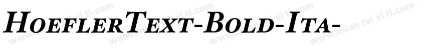 HoeflerText-Bold-Ita字体转换