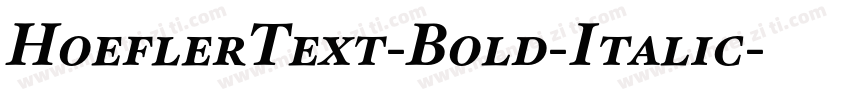 HoeflerText-Bold-Italic字体转换