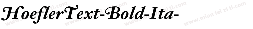 HoeflerText-Bold-Ita字体转换