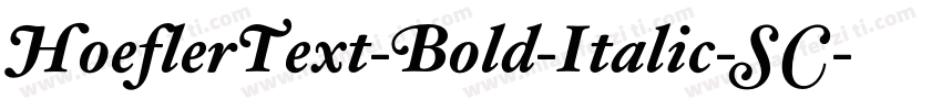 HoeflerText-Bold-Italic-SC字体转换