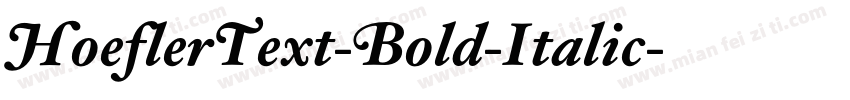 HoeflerText-Bold-Italic字体转换