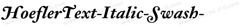 HoeflerText-Italic-Swash字体转换
