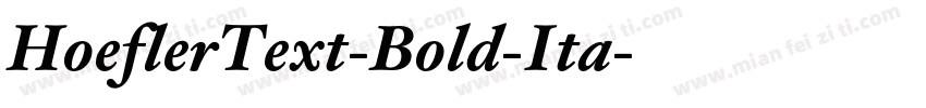 HoeflerText-Bold-Ita字体转换