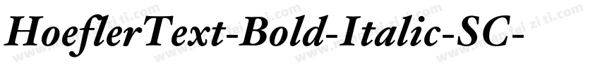 HoeflerText-Bold-Italic-SC字体转换