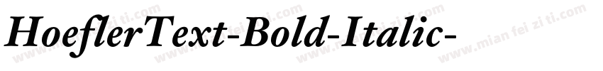 HoeflerText-Bold-Italic字体转换