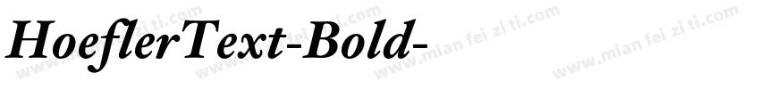 HoeflerText-Bold字体转换