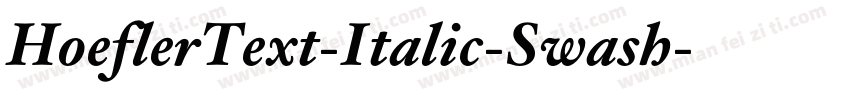 HoeflerText-Italic-Swash字体转换