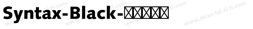 Syntax-Black字体转换