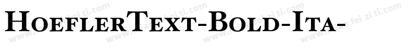 HoeflerText-Bold-Ita字体转换