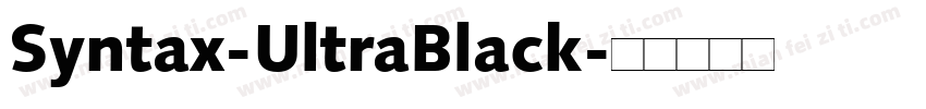 Syntax-UltraBlack字体转换
