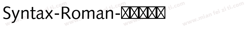 Syntax-Roman字体转换