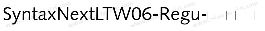 SyntaxNextLTW06-Regu字体转换