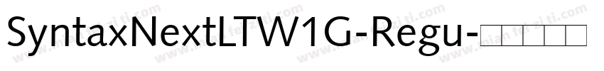 SyntaxNextLTW1G-Regu字体转换