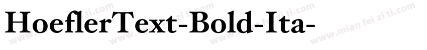 HoeflerText-Bold-Ita字体转换