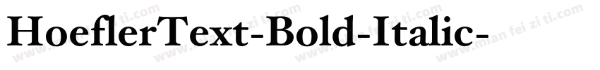 HoeflerText-Bold-Italic字体转换