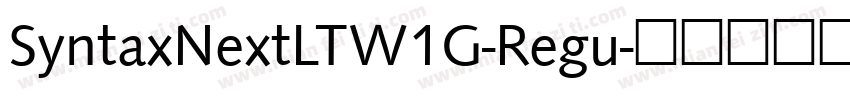SyntaxNextLTW1G-Regu字体转换