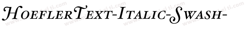HoeflerText-Italic-Swash字体转换