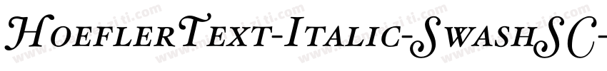 HoeflerText-Italic-SwashSC字体转换