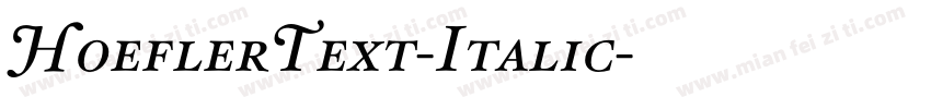 HoeflerText-Italic字体转换